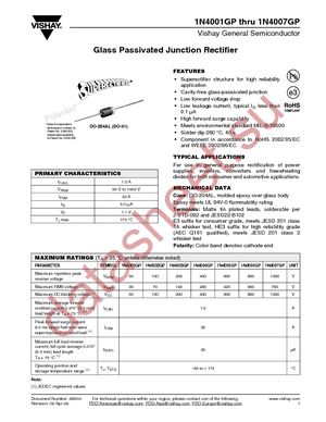 1N4001GPE/16 datasheet  